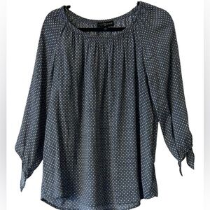 Fred David Polka Dot Women's Top - Blue